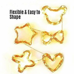Fantado 100 Warm White LED Micro Fairy String Light, Waterproof Wire (33ft, A…