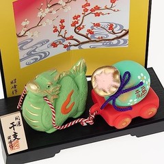 Seto Togei 2024 Zodiac Figurine Compact Dragon New Year’s Decoration Good Luck