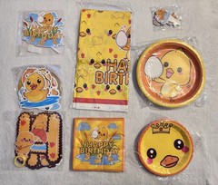 NEW Duck Happy Birthday Party Supplies & Decorations for 1st 2nd 3rd Kid