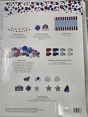Stars and Stripes Patriotic Party Decorating Kit, 80 Piece, Red/White/Blue