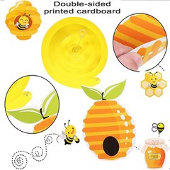 Honey Bumble Bee Hanging Swirl Decorations, 32PCS Bee Party Decorations Foil …