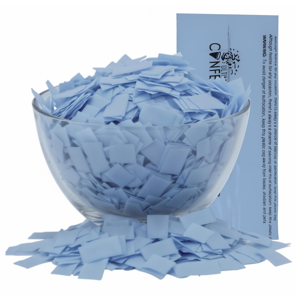 , Baby Blue Biodegradable Confetti – Rectangular Fluttering Tissue Confetti f…
