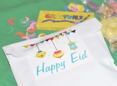 Eid Lanterns Party Pack (Treat Bags and Toppers) Muslim Holiday Decoration