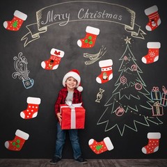 108 PCS Christmas Stocking Paper Cutouts 5.91×4.72 Inch 9 Styles Decor