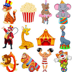 24 Pieces Carnival Cutouts Party Supplies, Circus Theme Birthday Party Favors Ci