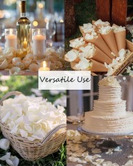 3.5oz Real Pearl White FreezeDried Rose Petals Biodegradable Wedding Toss