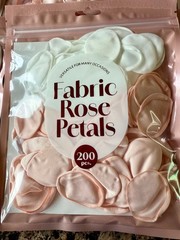 NEW 6 Packs 200 Count Fabric Rose Petals White Pink