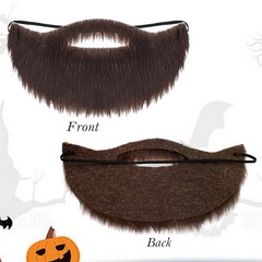 Fake Brown Beard and Mustache Costume Accessories for Men Halloween Cosplay (…
