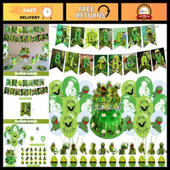 Frog Party Decorations – Kermit Birthday Supplies, Banner, Cake Topper, 24 Cupca