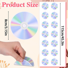 8 Packs CD Decor CD Disco Banner, 2000S Party Decorations Y2K Party Decorations