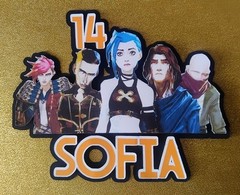 Personalised Arcane Cake Topper. Name And Age Birthday Decorations
