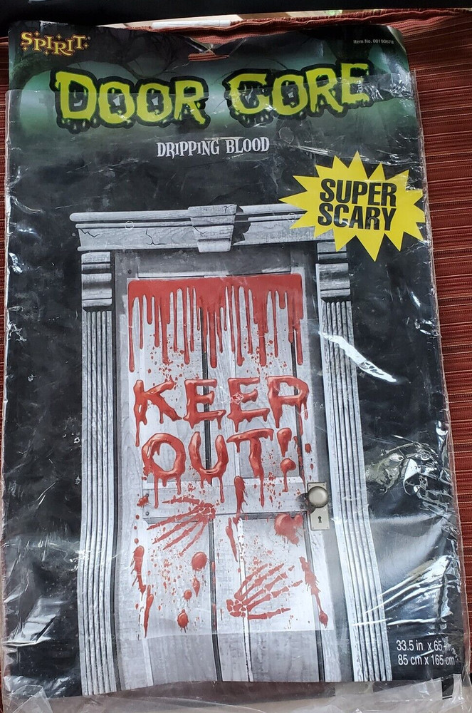 Halloween Gore Dripping Blood On Door Decoration Spooky Scene Setter Spirit
