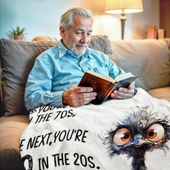 70th Birthday Blanket Compatible with All Seasons Flannel 60×80 Letter Print