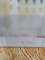 * 2 Papyrus Party Banners Blue & Green Triangles With White Shimmer Ribbon NIP
