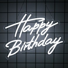 Happy Birthday Neon Signs, LED USB Neon Light for Party Wall Decor 40x32cm