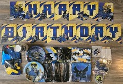 Batman Birthday Party Set w 3x5FT Banner,