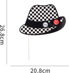 18 Pcs Rock and Roll Birthday Party Decorations Music Note Guitar Star Photo Boo