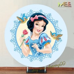 Round Panel Snow White Backdrop princess Birthday PARTY Background Decorations