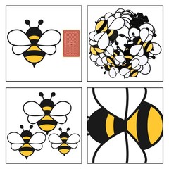 60 Pcs Bee Cutouts Assorted Size Bee Bulletin Board Accent Cutouts for Spring…