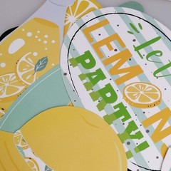 25 PCS Lemon Photo Booth Props With Stick Citrus Lemonade Theme Selfie Decor