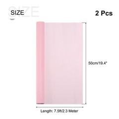 Light Pink Crepe Paper Roll 2 PCS 7.5ft Long x 20 Inch Wide for Decor