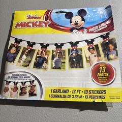 Disney Junior Mickey Mouse Photo Garland for 13 photos NEW! 1st Birthday Decor