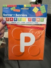 Unique Building Blocks «Party Time» 6ft. Party Banner Decoration Supply New!!!