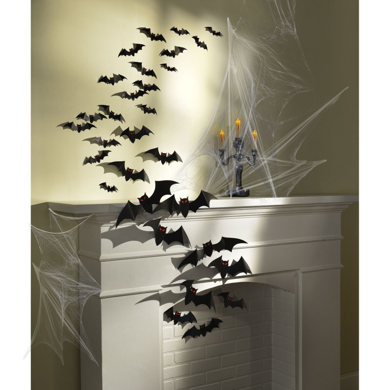 Cemetery Mega Value Pack 30 Pc Bat Cutouts Cardboard Halloween Party Supplies