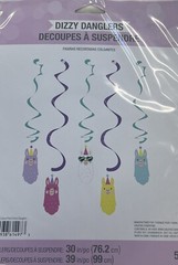 Blue and Purple Llama Dizzy Danglers 39″