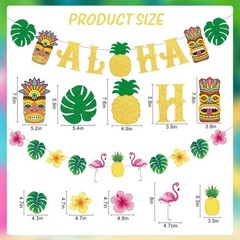 Vibrant Luau Party Decorations – 37 Pieces for Ultimate Tropical Celebration