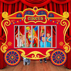 Circus Party Decorations Carnival Cage Shaped Photo Backdrop Circus Photo Boo…