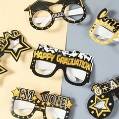 Class of 2025 Graduation Cake Topper,Glasses and Cash Gift Box Surprise