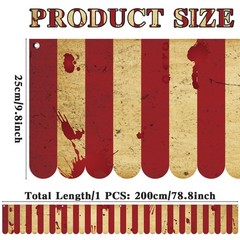 Halloween Circus Awning Horror Carnival Party Decorations red and white