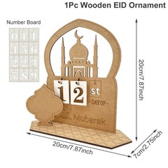 Ramadan Calendar Countdown Decorations for Home Eid Mubarak