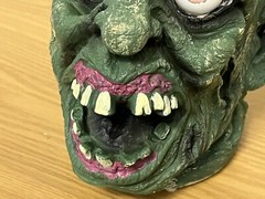 Halloween Zombie 8″ Tall Prop – Moves Lights-Up Talks -🕹️Retro Gift Idea🕹️