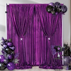 Sequin Backdrop Curtains Sparkly Fabric Photo Booth Wedding Party Decoration New