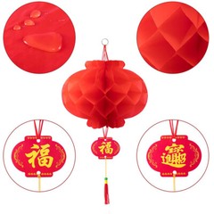 10 Pack Chinese Red Paper Lanterns Hanging Red Paper Lanterns Festival Decor