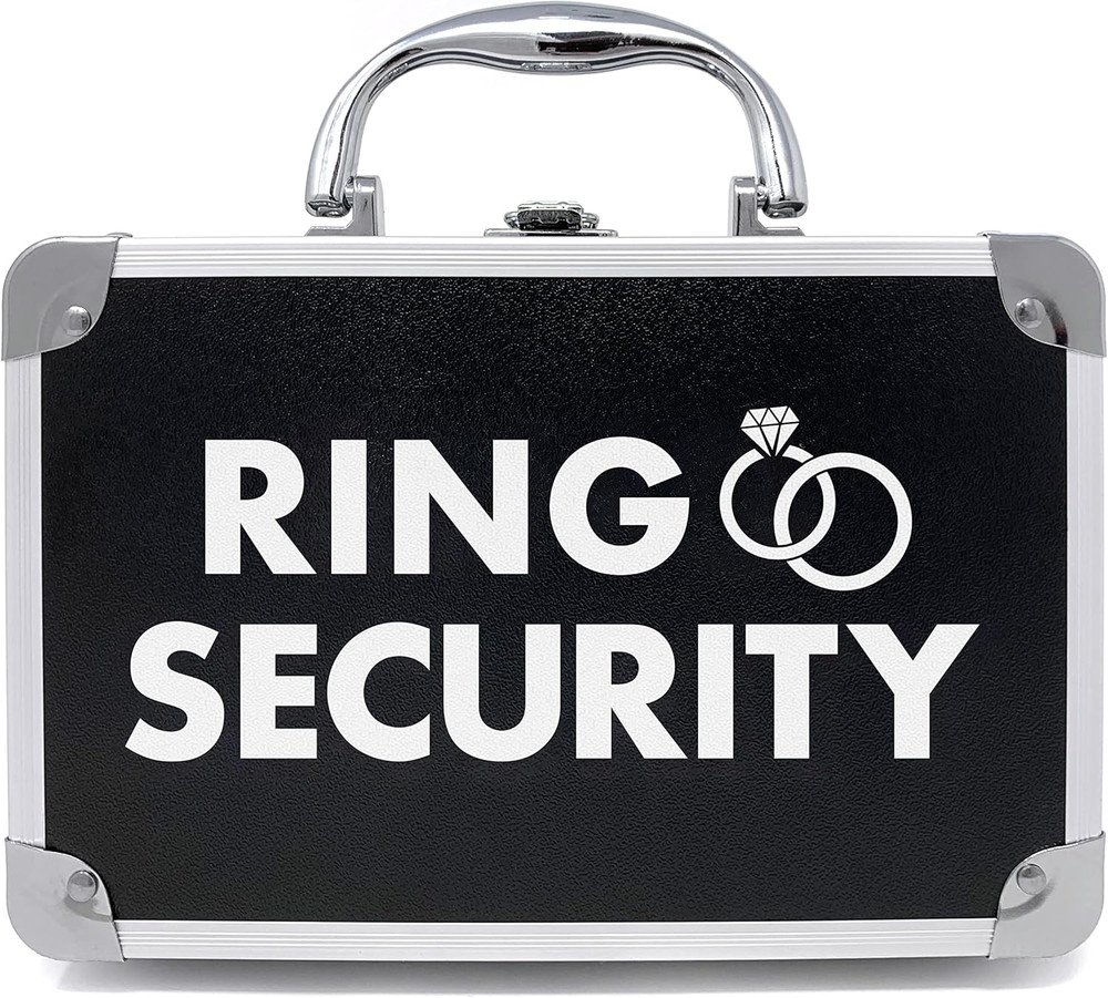 Ring Security Ring Bearer Briefcase with Padded Slits to Hold Rings – Ring Beare