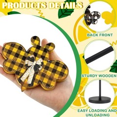 3 Pcs Summer Bee Tiered Tray Decorations Honey Bee Table Centerpiece Summer W…