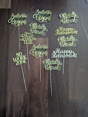 Retirement Party Decorations (Champagne, Gold & Cream)- 32 piece (preassembled)