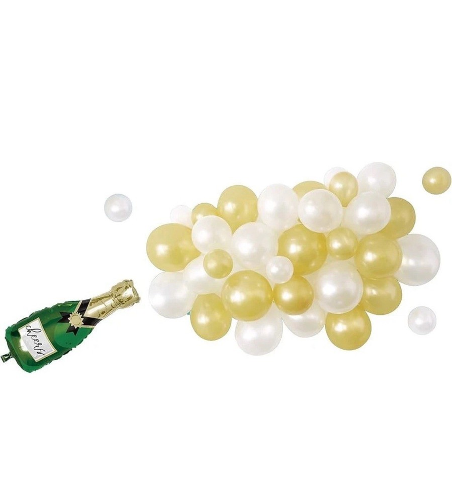 LARGE 32-Balloon Cascade Kit CHEERS 321 Party! 31-inch Foil Balloon & 32 Asst