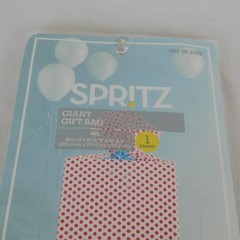 Spritz Giant Gift Bag Party Holiday Shower Polka Dot Pink Purple 80x40x20in New
