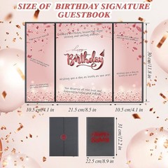 Black Red Birthday Party Decorations, Happy Birthday Alternative Signature Gu…