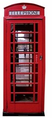 CLASSIC RED PHONE BOX LIFESIZE CARDBOARD CUTOUT STANDEE British Telephone box