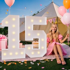 Marquee Numbers Light Up Number 5 Large 4FT Pre Cut Foam Board Kit Birthday
