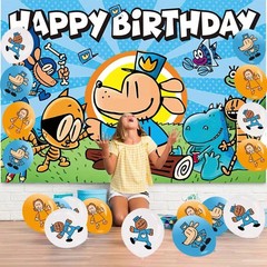 Dog Man Party Supplies Birthday Decorations Set Plate Balloon Banner Cake topper