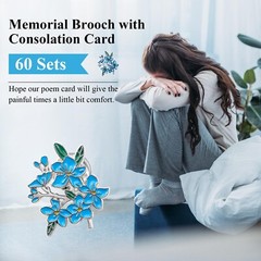 Sasylvia Memorial Pins Bulk Celebration of Life Funeral Favors Flower Brooche…
