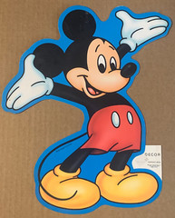 Vintage Walt Disney Mickey Mouse Die Cut 13″ X 12″ NOS USA!