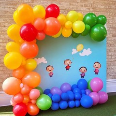 Chibon 150 pcs Rainbow Latex Balloons, 5 inches Assorted color ballons, Round…