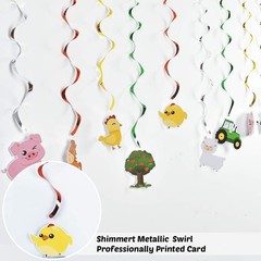 Farm Animals Hanging Party Decorations – Barnyard Theme Party Supplies Hangin…